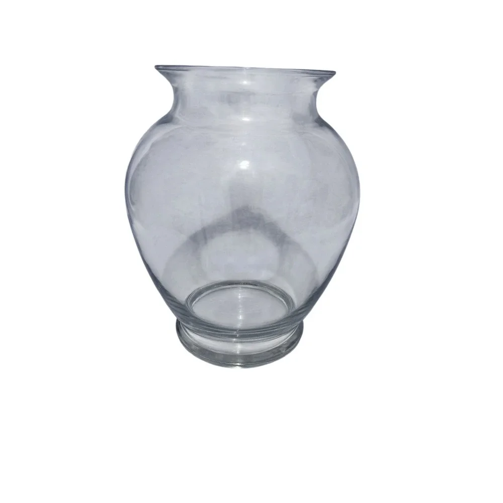 Clear Glass Vase Round Bulb Shape 8